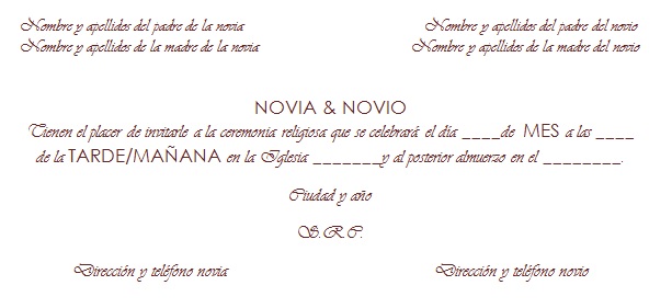 Contenido invitaciones