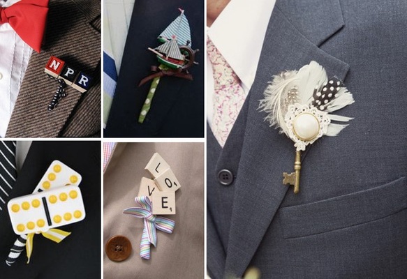 boutonnieres originales para novios