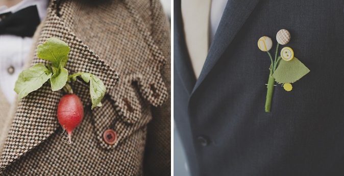 boutonnieres originales para novios