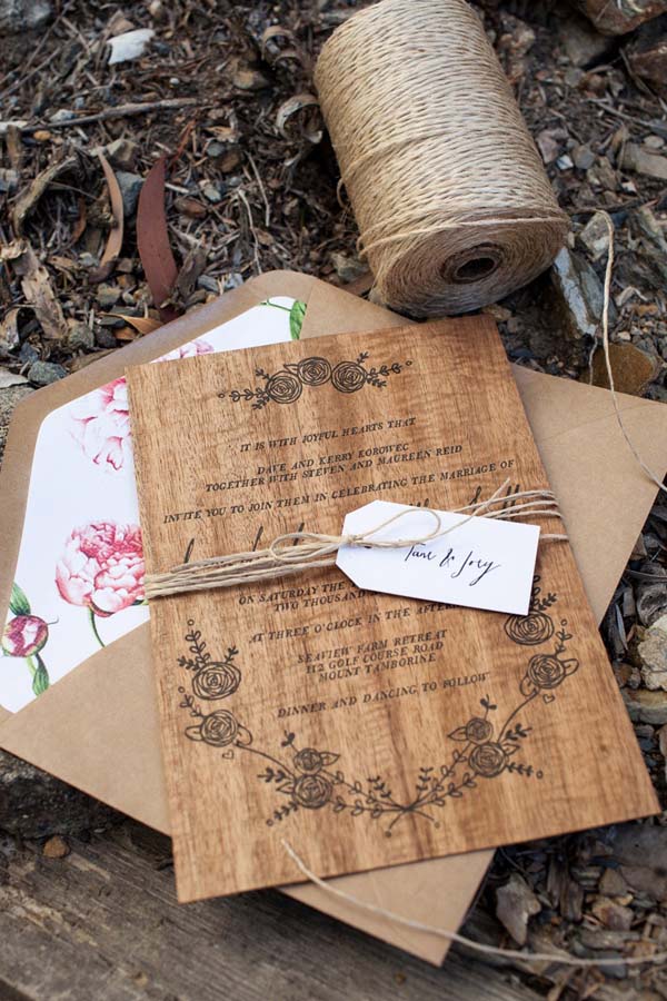 invitaciones de boda rusticas